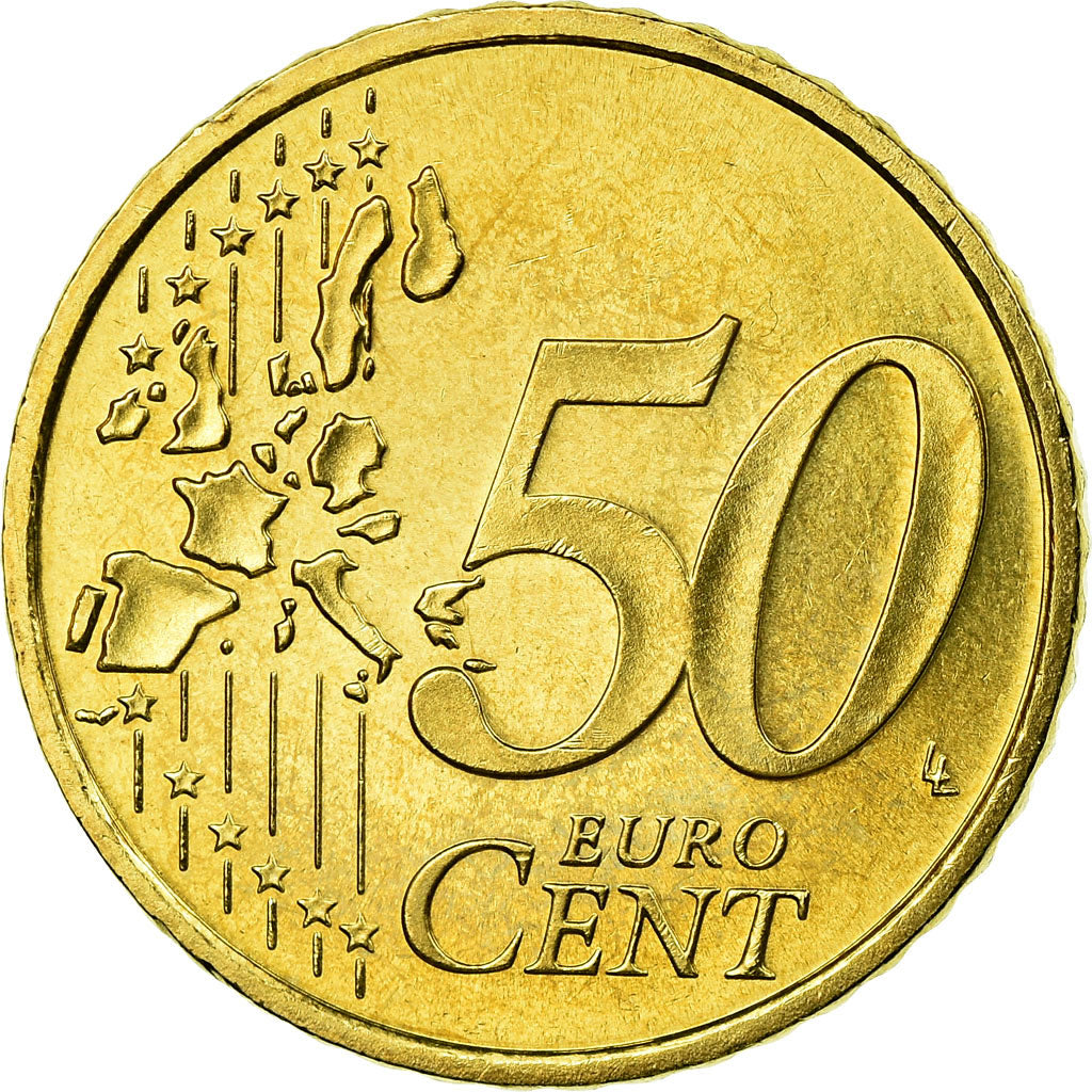 ALEMANIA - REPÚBLICA FEDERAL, 50 Euro Cent, 2004, MBC, Latón, KM:212