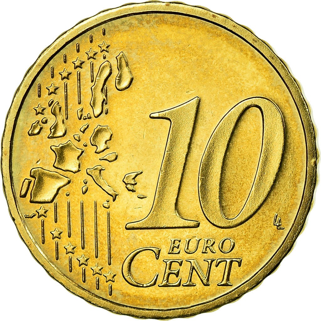 GERMANIA - REPUBBLICA FEDERALE, 10 Euro Cent, 2002, BB, Ottone, KM:210