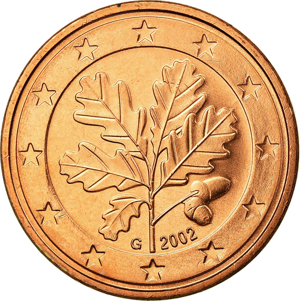 ALEMANIA - REPÚBLICA FEDERAL, 5 Euro Cent, 2002, EBC, Cobre chapado en acero