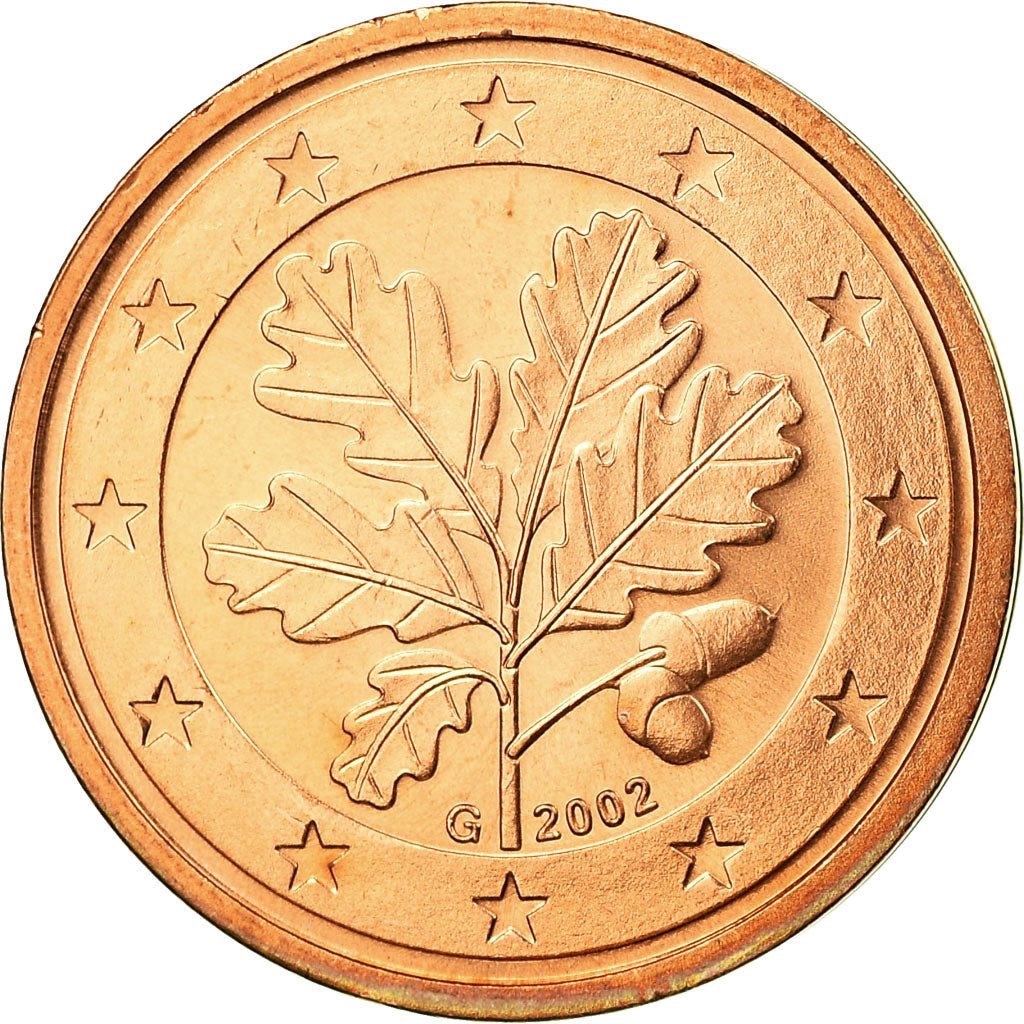 Bundesrepublik Deutschland, 2 Euro Cent, 2002, VZ, Copper Plated Steel, KM:208