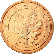 Bundesrepublik Deutschland, 2 Euro Cent, 2002, VZ, Copper Plated Steel, KM:208