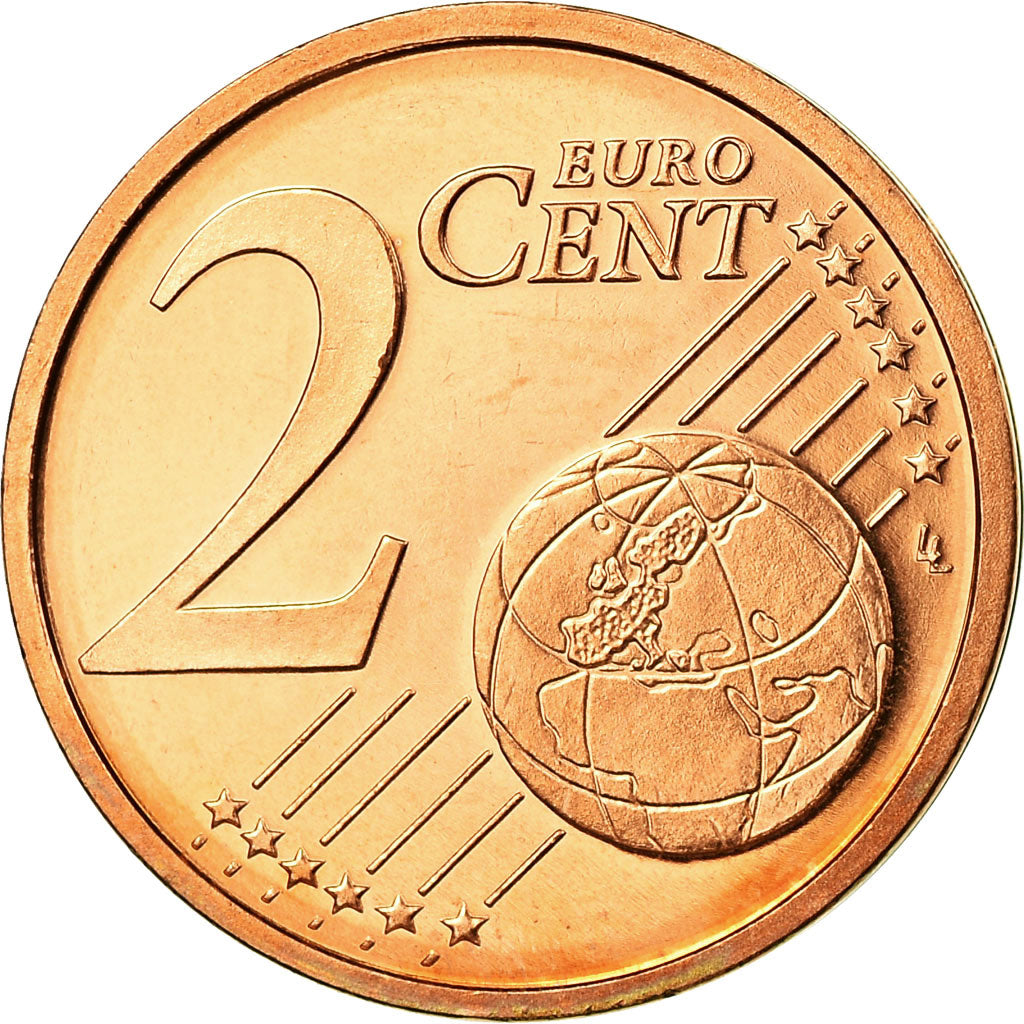 Bundesrepublik Deutschland, 2 Euro Cent, 2002, VZ, Copper Plated Steel, KM:208