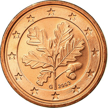 GERMANY - FEDERAL REPUBLIC, Euro Cent, 2002, EF(40-45), Copper Plated Steel