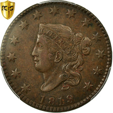 Coin, United States, Coronet Cent, Cent, 1819, U.S. Mint, Philadelphia, PCGS