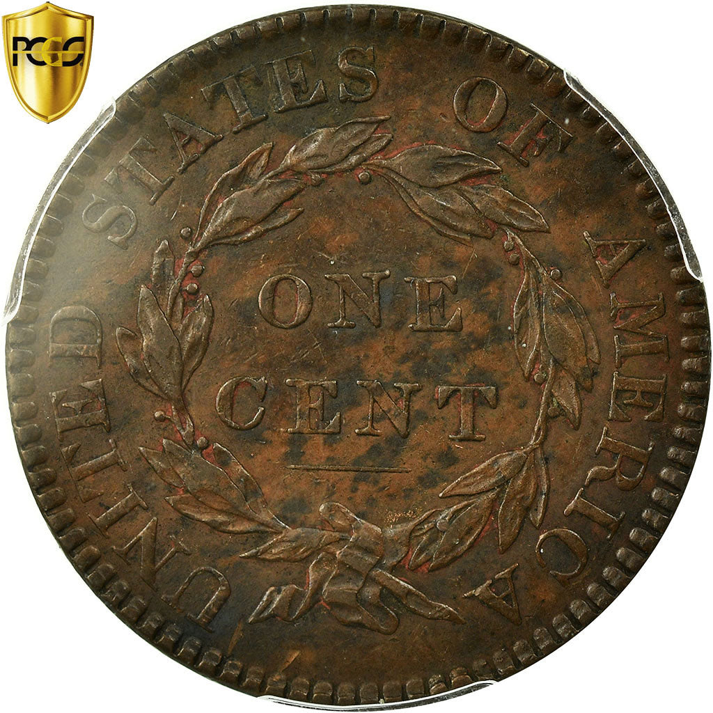 Coin, United States, Coronet Cent, Cent, 1819, U.S. Mint, Philadelphia, PCGS