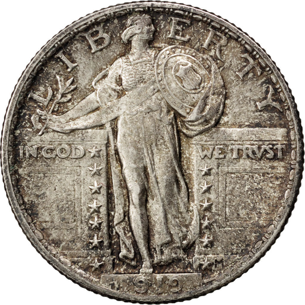 UNITED STATES, Standing Liberty Quarter, Quarter, 1919, U.S. Mint, KM #145,...