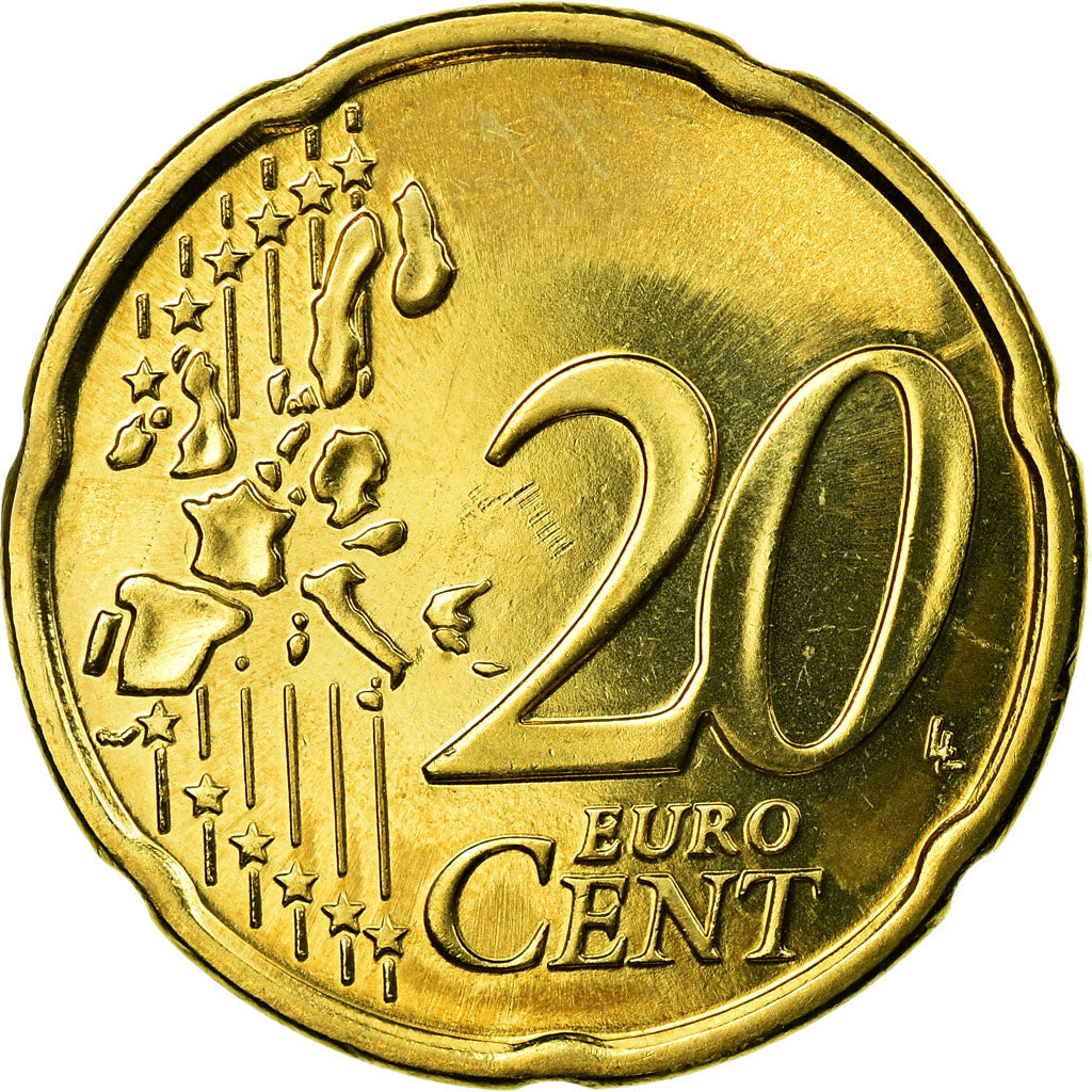 Finland, 20 Euro Cent, 2001, AU(55-58), Brass, KM:102