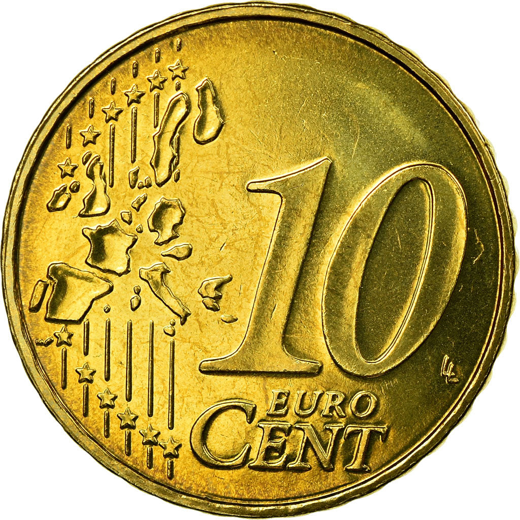 België, 10 Euro Cent, 2001, PR, Tin, KM:227