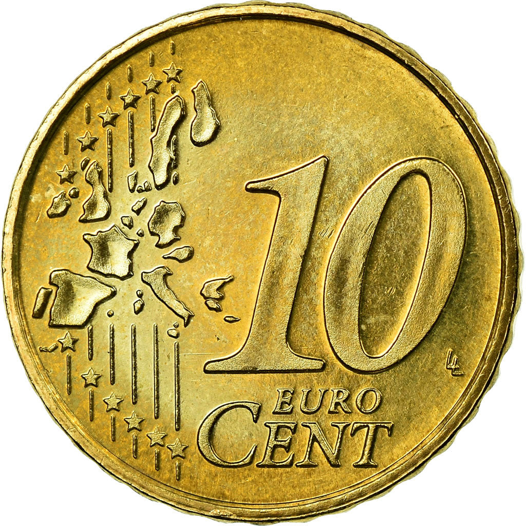 Luxemburg, 10 Euro Cent, 2004, VZ, Messing, KM:78