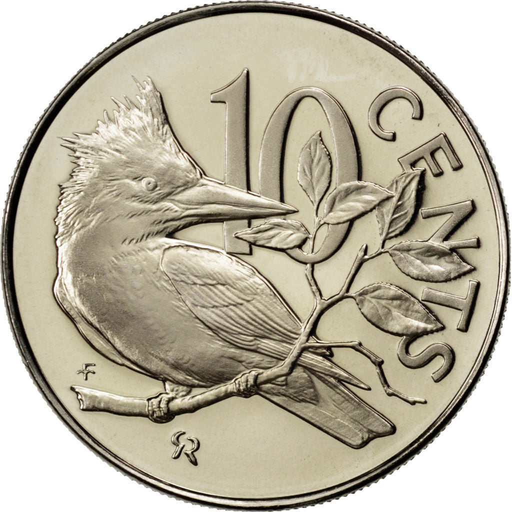 BRITISH VIRGIN ISLANDS, 10 Cents, 1977, Franklin Mint, KM #11, MS(65-70),...