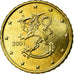 Finland, 10 Euro Cent, 2001, EF(40-45), Brass, KM:101