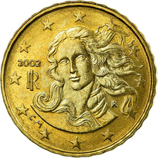 Italy, 10 Euro Cent, 2002, AU(55-58), Brass, KM:213