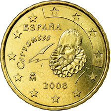 Spain, 10 Euro Cent, 2008, EF(40-45), Brass, KM:1070