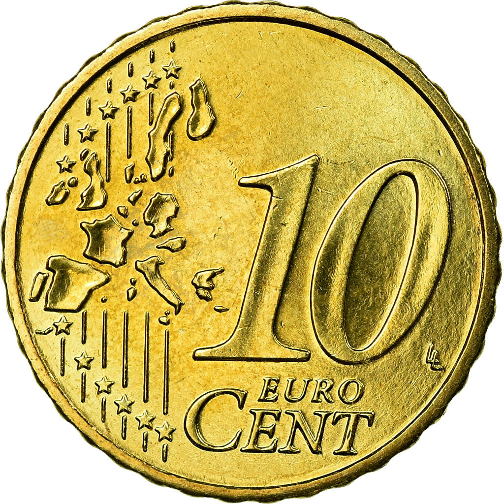 ALEMANIA - REPÚBLICA FEDERAL, 10 Euro Cent, 2002, EBC, Latón, KM:210