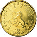 Slovenia, 20 Euro Cent, 2007, EF(40-45), Brass, KM:72