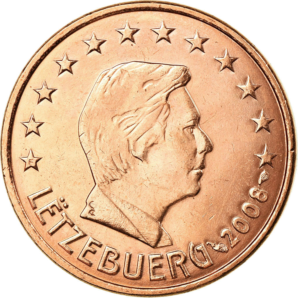 Luksemburg, 5 Euro Cent, 2008, Utrecht, EF(40-45), Miedź platerowana stalą