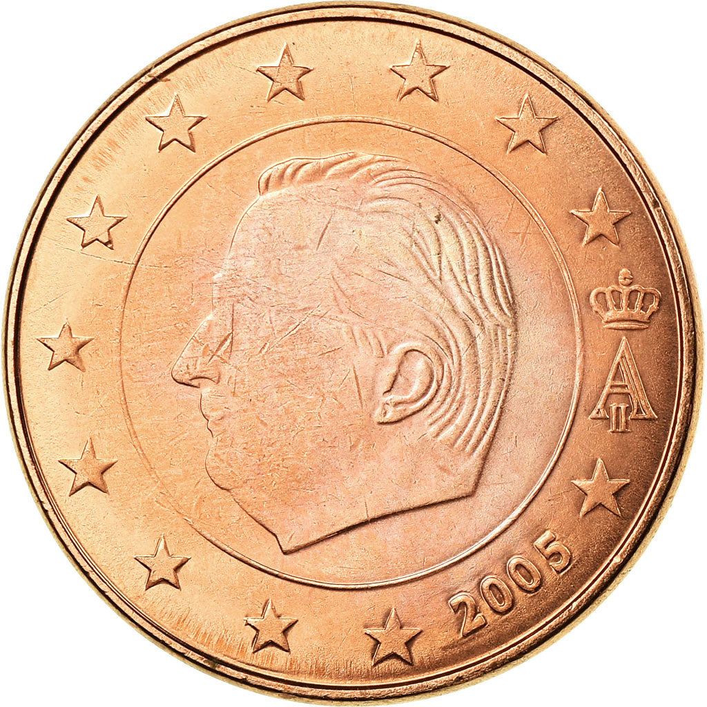 België, 5 Euro Cent, 2005, ZF, Copper Plated Steel, KM:226