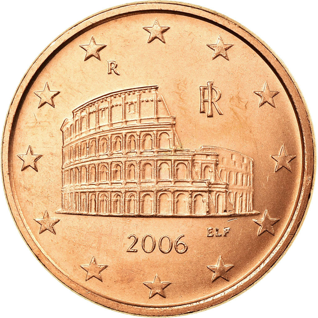 Włochy, 5 Euro Cent, 2006, Rome, EF(40-45), Miedź platerowana stalą, KM:212