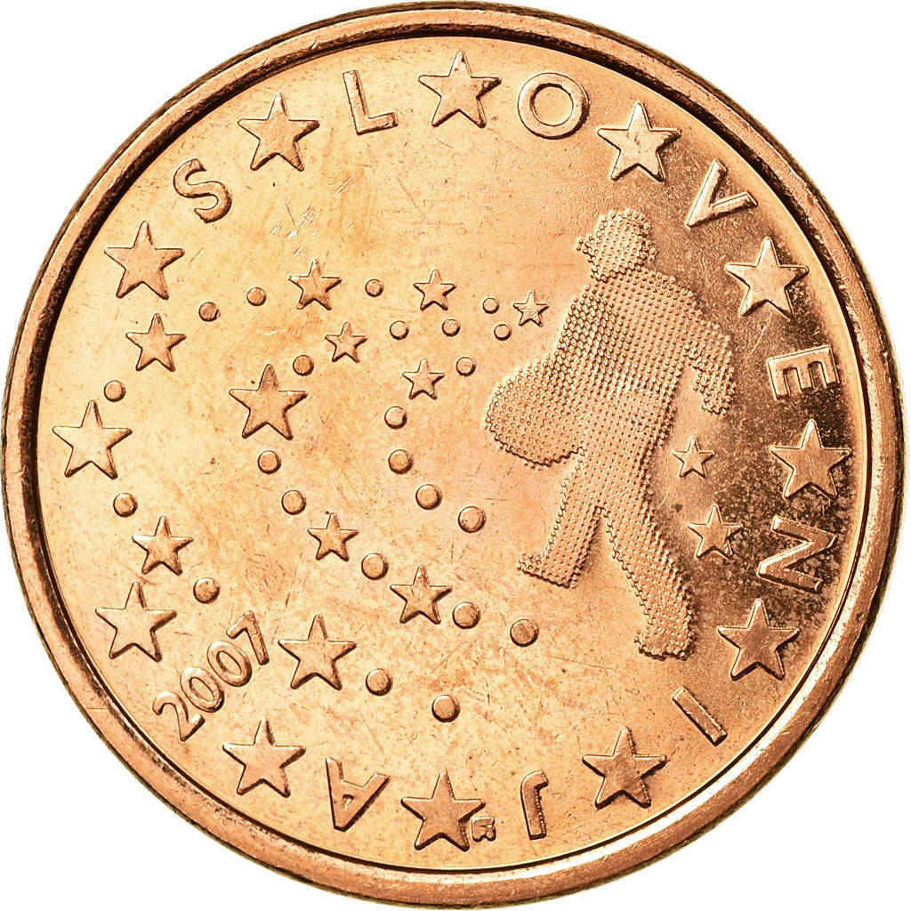 Slovenia, 5 Euro Cent, 2007, EF(40-45), Copper Plated Steel, KM:70