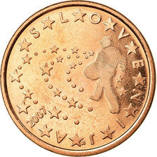 Slovenia, 5 Euro Cent, 2007, EF(40-45), Copper Plated Steel, KM:70