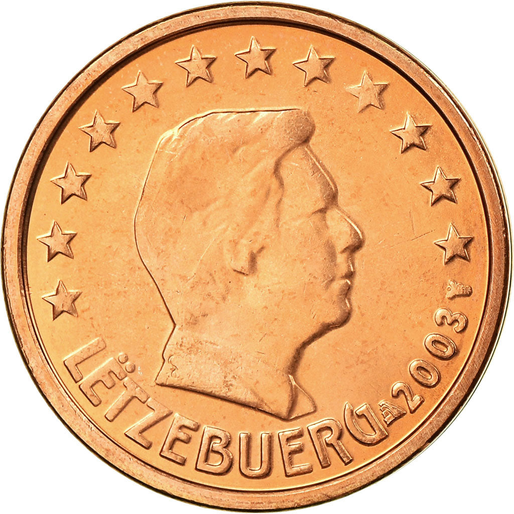 Luxemburg, 2 Euro Cent, 2003, SS, Copper Plated Steel, KM:76
