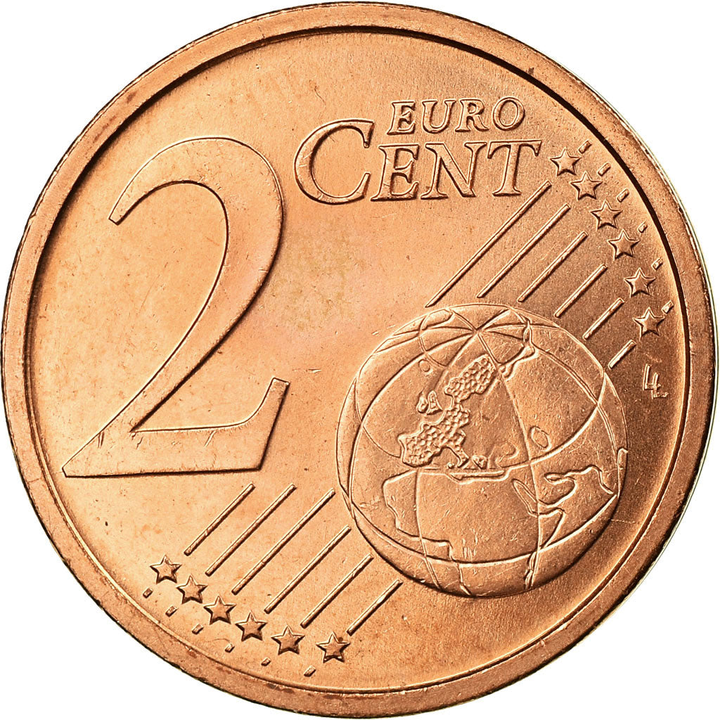 Włochy, 2 Euro Cent, 2004, Rome, AU(55-58), Miedź platerowana stalą, KM:211