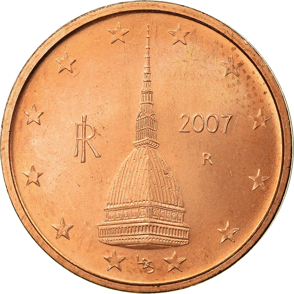Italy, 2 Euro Cent, 2007, AU(55-58), Copper Plated Steel, KM:211