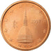 Italy, 2 Euro Cent, 2007, AU(55-58), Copper Plated Steel, KM:211