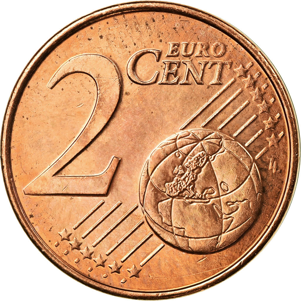 Grecia, 2 Euro Cent, 2004, EBC, Cobre chapado en acero, KM:182