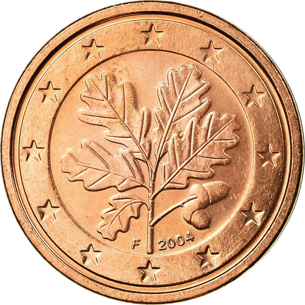 ALEMANIA - REPÚBLICA FEDERAL, 2 Euro Cent, 2004, EBC, Cobre chapado en acero