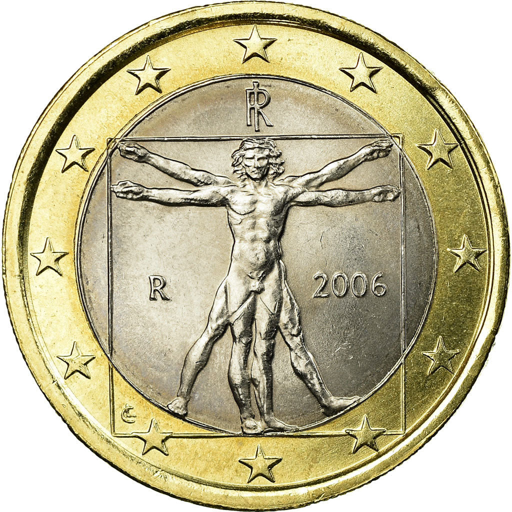 Italy, Euro, 2006, EF(40-45), Bi-Metallic, KM:216