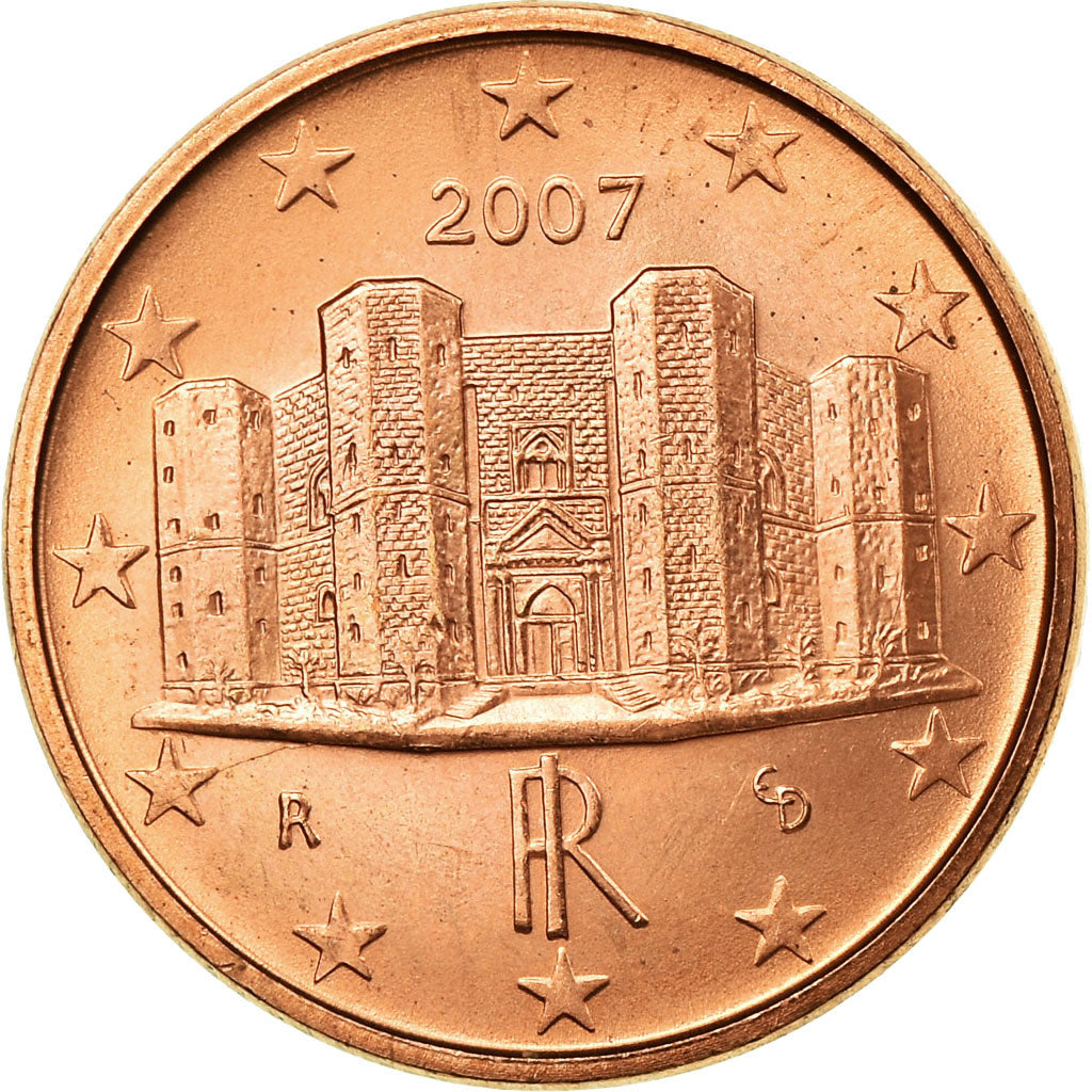 Italy, Euro Cent, 2007, EF(40-45), Copper Plated Steel, KM:210