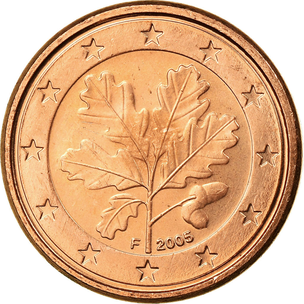 ALEMANIA - REPÚBLICA FEDERAL, Euro Cent, 2005, MBC, Cobre chapado en acero