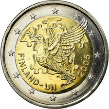 Finnland, 2 Euro, 60th Anniversary - Finland - UN, 2005, VZ, Bi-Metallic, KM:119