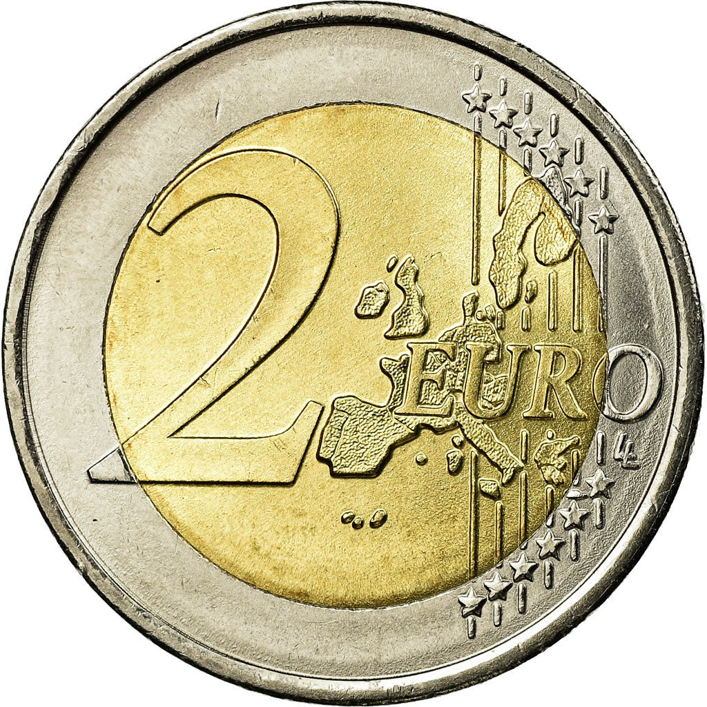 Grecia, 2 Euro, Europa seated on a bull, 2002, SPL-, Bi-metallico, KM:188