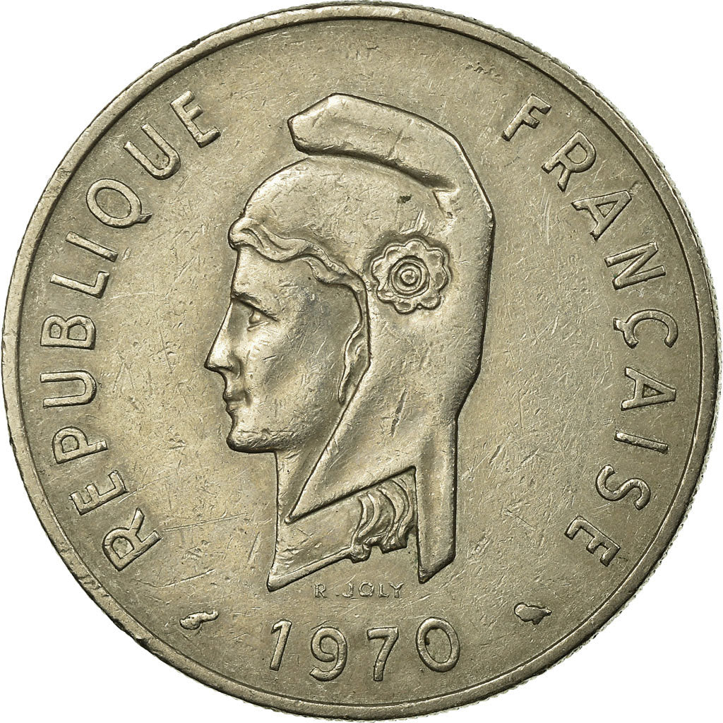 Coin, FRENCH AFARS & ISSAS, 100 Francs, 1970, Paris, EF(40-45), Copper-nickel