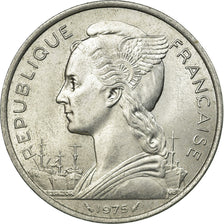 Coin, FRENCH AFARS & ISSAS, 5 Francs, 1975, Paris, EF(40-45), Aluminum, KM:14