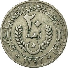 Coin, Mauritania, 20 Ouguiya, 1973, EF(40-45), Copper-nickel, KM:5
