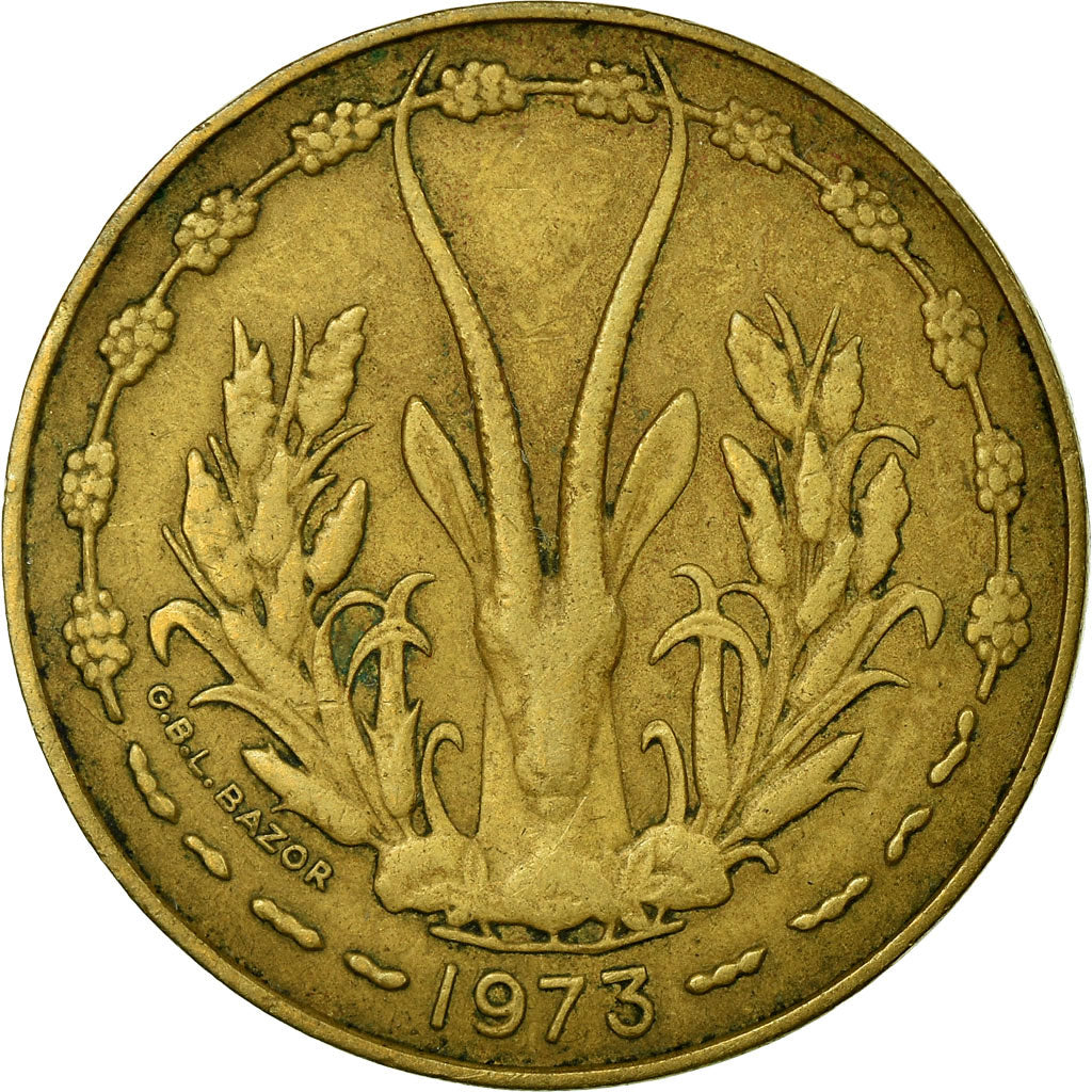 Munten, West Afrikaanse Staten, 10 Francs, 1973, Paris, ZF