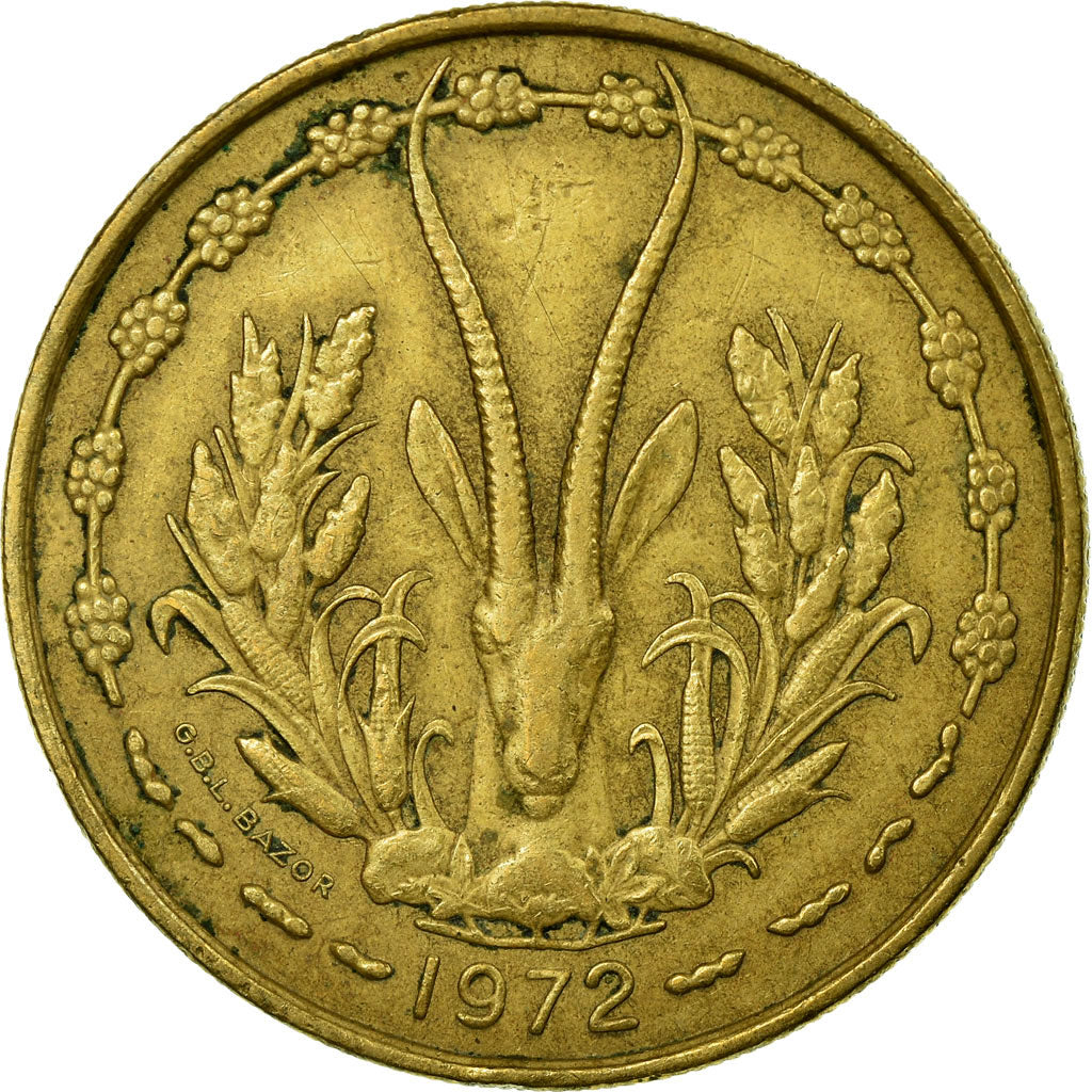 Monnaie, West African States, 25 Francs, 1972, Paris, TTB, Aluminum-Bronze, KM:5