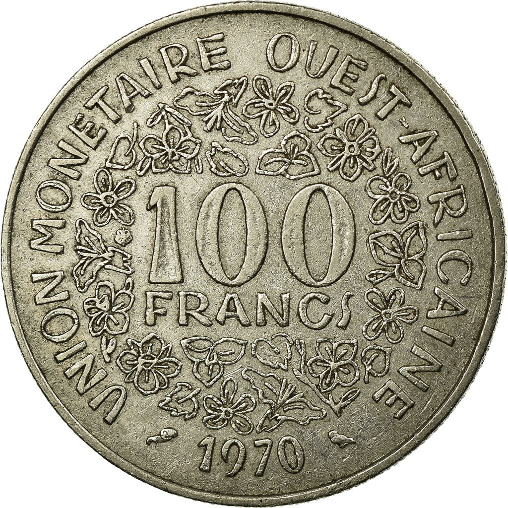 Munten, West Afrikaanse Staten, 100 Francs, 1970, Paris, ZF, Nickel, KM:4