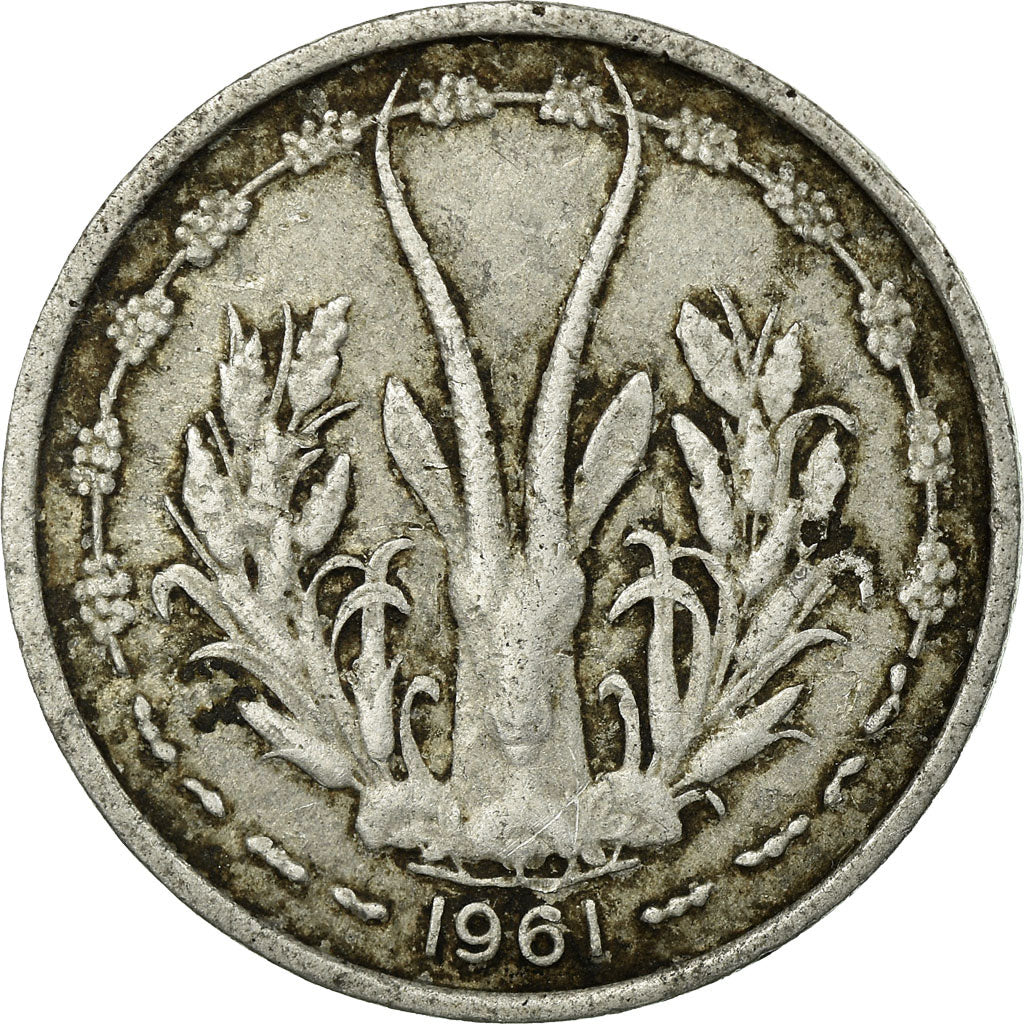 Coin, West African States, Franc, 1961, Paris, VF(20-25), Aluminum, KM:3.1