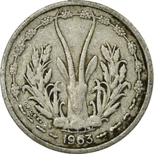 Coin, West African States, Franc, 1963, Paris, VF(20-25), Aluminum, KM:3.2