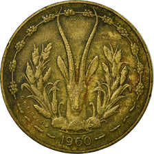 Coin, West African States, 5 Francs, 1960, Paris, VF(30-35), Aluminum-Bronze