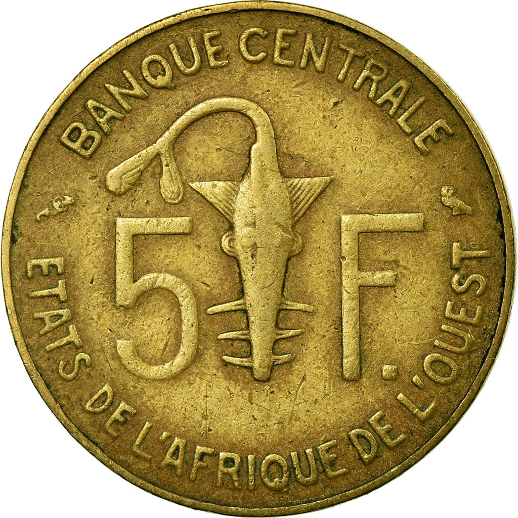 Munten, West Afrikaanse Staten, 5 Francs, 1967, Paris, ZF