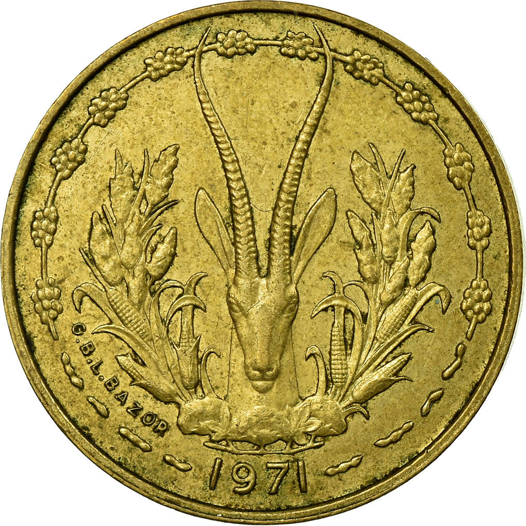 Munten, West Afrikaanse Staten, 5 Francs, 1971, Paris, ZF