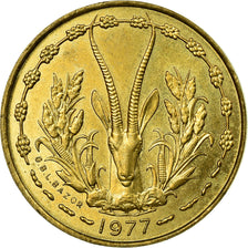 Coin, West African States, 5 Francs, 1977, Paris, AU(50-53)