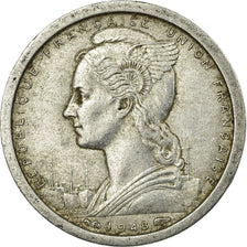 Coin, Madagascar, Franc, 1948, Paris, VF(30-35), Aluminum, KM:3