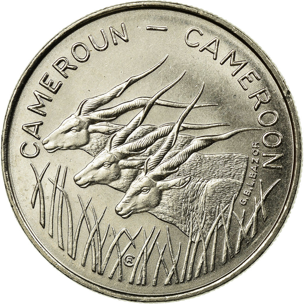 Coin, Cameroon, 100 Francs, 1975, Paris, AU(50-53), Nickel, KM:17