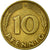Moneda, ALEMANIA - REPÚBLICA FEDERAL, 10 Pfennig, 1984, Karlsruhe, MBC, Latón